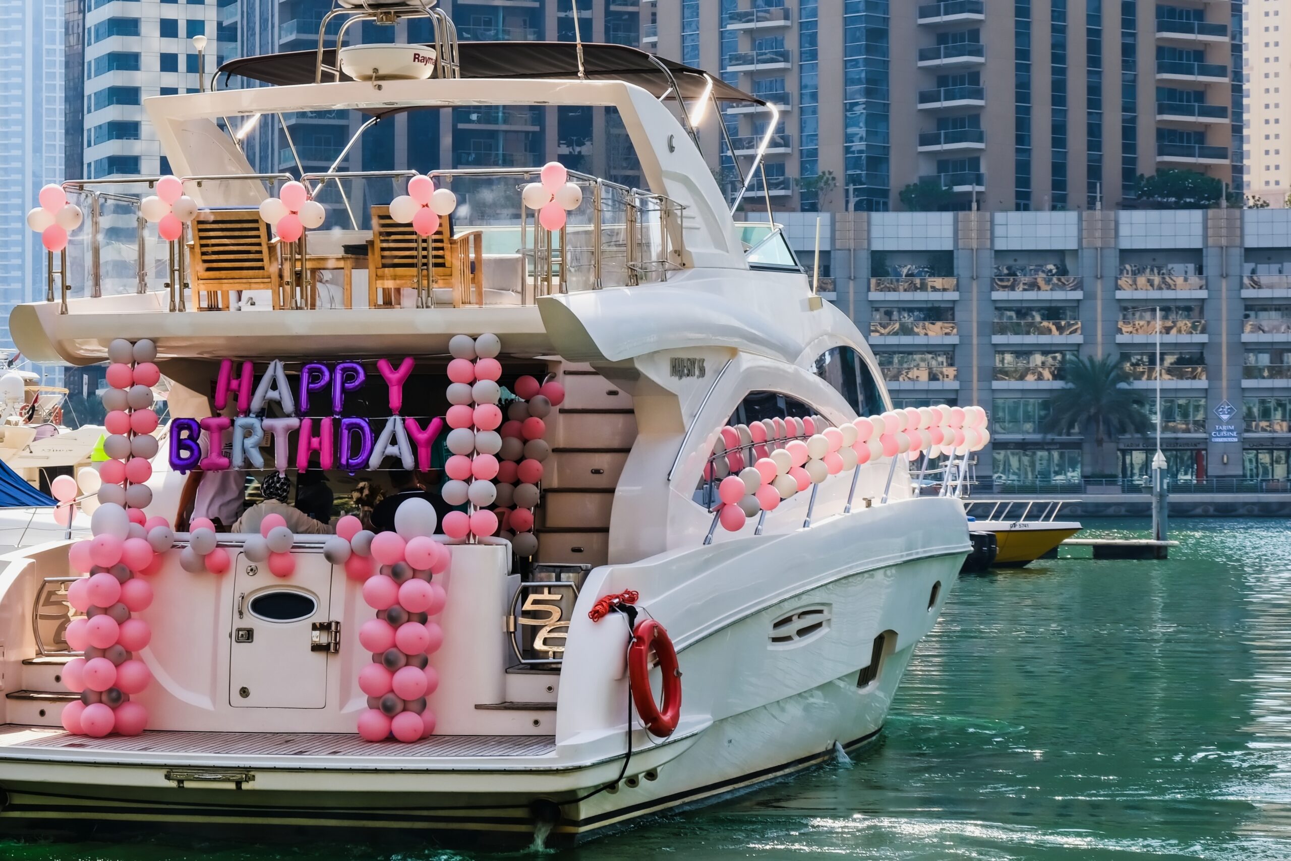 yacht charter birthday party near me