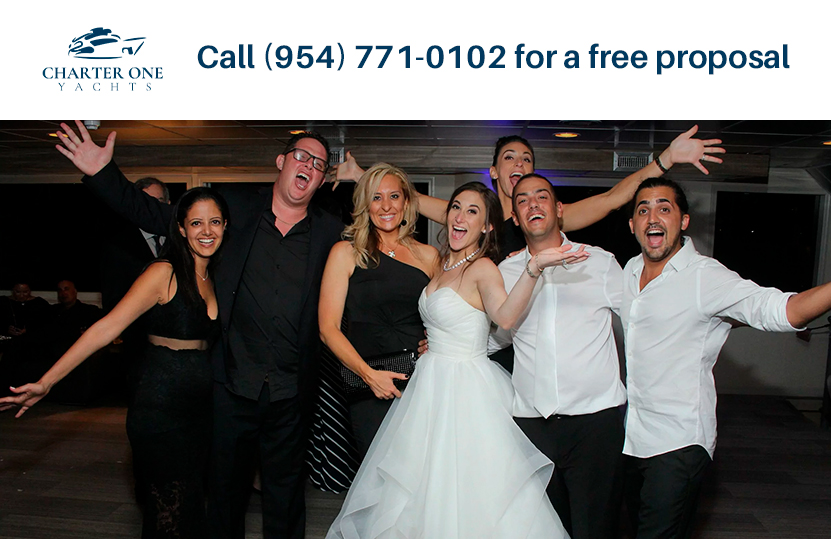 All inclusive wedding on charter one yachts