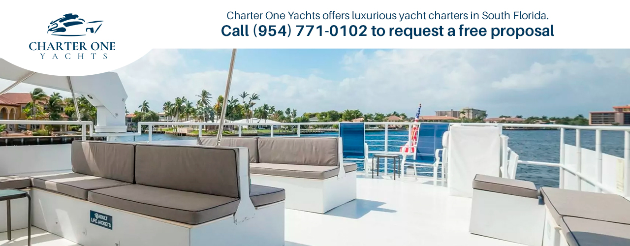 Book an exclusive party boat for a bachelor party in the Miami area.