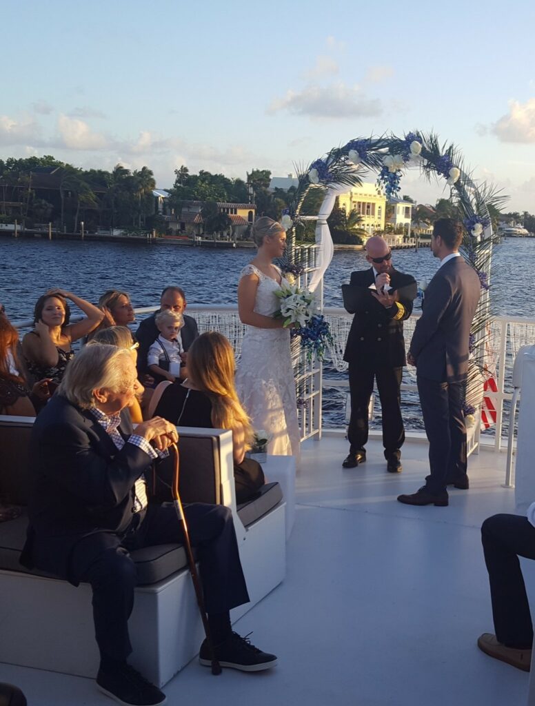 luxury yacht charter wedding venue in fort lauderdale